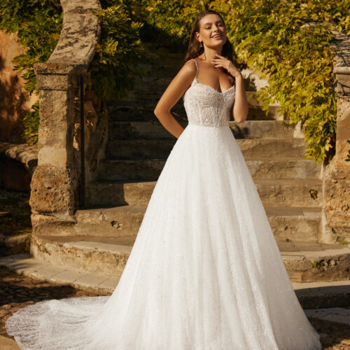 Monica loretti 3528 essencia novias coleccion 2025