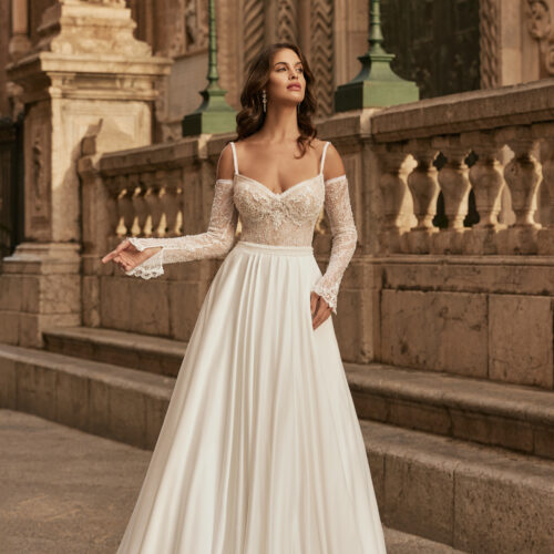 Monica loretti 8317 essencia novias coleccion 2025