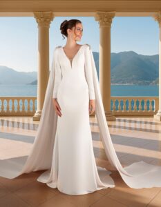 sirena en crepe lugo novias modelo 7114 coleccion 2027